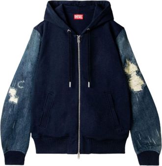 Diesel blauw Denim Jack Met Mouwen