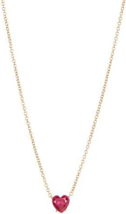 Nadri Heart Pendant Necklace in Gold/Pink at Nordstrom Rack