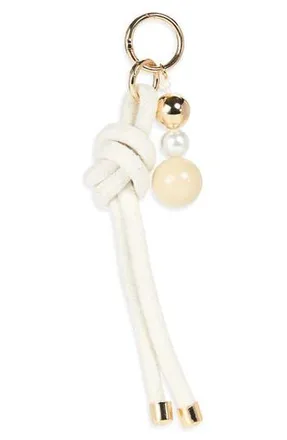 Leith Knot Rope Bag Charm in Ivory Multi- Gold at Nordstrom Rack