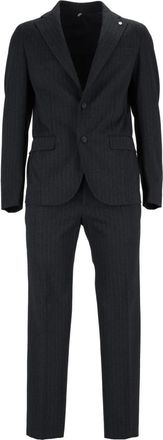 Lubiam Abiti Drop S - Heren - Business pakken - Blauw - M - Wol - Kostuums