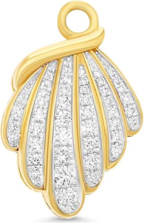Sara Weinstock 18kt geelgouden Papua schelp bedel met diamant
