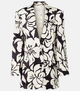 Dries Van Noten Floral satin blazer