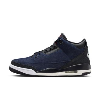 Nike Jordan Mens Air Jordan 3 x Levis Indigo and Gym Red Shoes in Blue | IH7959-400