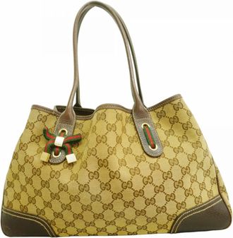 Gucci Brown Canvas Tote Bag (Pre-Owned)