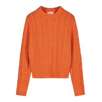 Fabienne Chapot Jersey de punto trenzado - Knitwear - Mujer - Naranja - 2XL