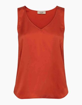 Mos Mosh Mos Mosh Womens Astrid stretch silk camisole in spicy orange - Size: 18/16