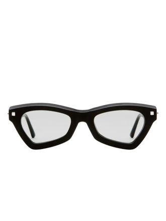 Kuboraum geometric-frame sunglasses - men - Acetate - 51 - Black
