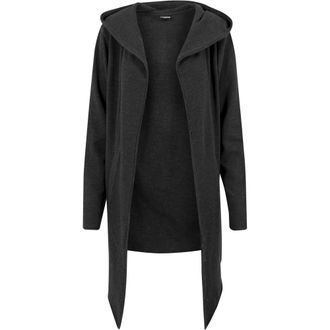 Urban Classics Heren Lang Vest met Open Rand (Houtskool)