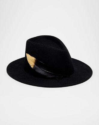 Eugenia Kim Blaine Feather Trim Wool Fedora