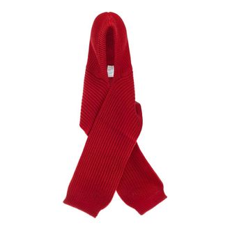 Moncler Bufanda con capucha de lana y cachemira - Accessories - Mujer - Rojo - ONE SIZE