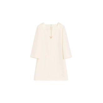 Valentino Crepe Couture Short Dress - female - Valentino - Short Dresses - White - L - Dresses