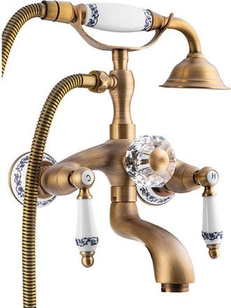 Desconocido Grifo De Ba&ntilde;era Paloma Oro Viejo S-1126 Retro