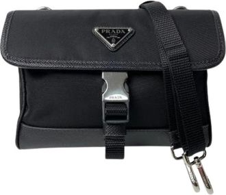 Prada Pre-owned Cross Body Bags, male, Black, Size: ONE SIZE Pre-owned Shoulder bag
