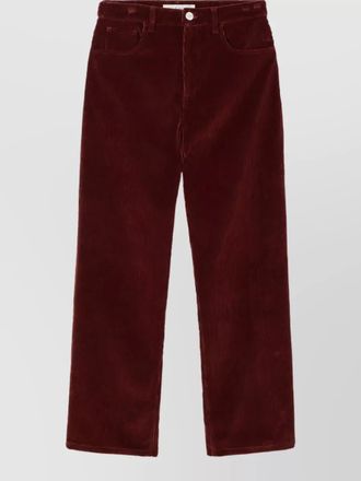 R&oacute;he corduroy low-rise wide-leg trousers