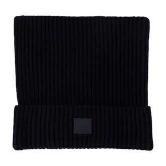 Acne Studios C40426-900 Ribbed Cotton Beanie - Black