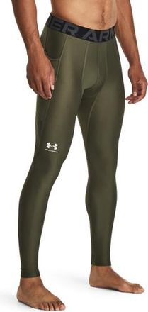 Under Armour Mens HG Armour 2.0 Compression Tights - Marine Od Green/White Size 3XL