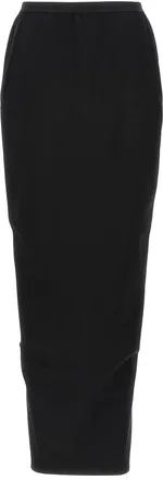 Rick Owens Black Wool Mini Womens Skirt