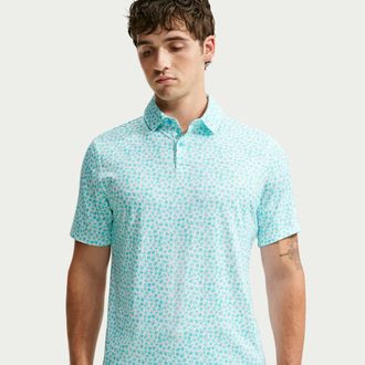 Nike Mens Velocity Dri-FIT Micro-Print Golf Polo in Blue | IO0730-416