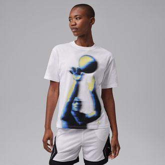Nike Jordan Womens Jordan Sport Dri-FIT Graphic T-Shirt in White | IM8593-100