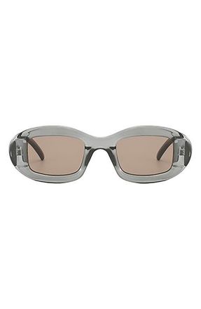 Fifth and Ninth Gigi 55mm Polarized Oval Sunglasses in Transparent Gray/taupe at Nordstrom