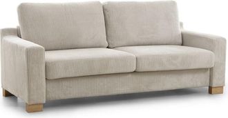 Home Heavenly Home Heavenly Sof&aacute; Luz 3 Plazas - Tapizado En Pana Y Patas De Madera Maciza - Dise&ntilde;o Moderno Y Acogedor, 188 Cm De Longitud. E Color : Beige