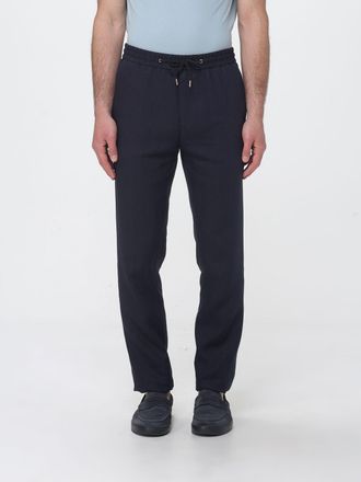 Paul Smith Pantaloni slim fit in lino con coulisse