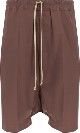 Rick Owens Brown Solid Bermuda Shorts