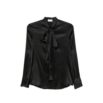 Mazzarelli Pussy-bow Silk-satin Blouse