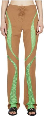 Kiko Kostadinov Dana Panel Pants - Dames - Straight fit broeken - Bruin - 2XS - Katoen - Broeken