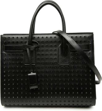 Saint Laurent Pre-owned Saint Laurent Small Studded Leather Sac De Jour Satchel Ladies 4HYX02TQFYP5BK17