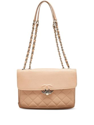 Chanel 2017-2018 kleine CC Box leren schoudertas - Beige