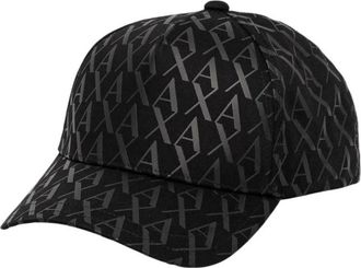 A|X Armani Exchange Cotton Casual Baseball Cap - Heren - Petten - Zwart - ONE Size - Katoen - Accessoires