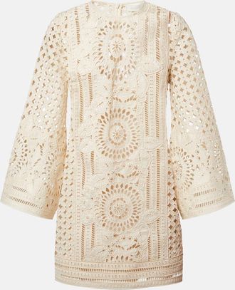 Zimmermann Indra broderie anglaise cotton minidress