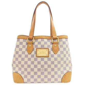 Louis Vuitton Pre-owned Tote Bags, female, Beige, Size: ONE SIZE Pre-owned Damier Azur Tote Bag