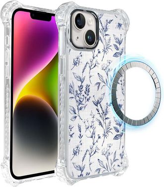 OEM Funda Ibizu Dropguard Ultra Para Iphone 14 Plus Con Magsafe, Pastel Bloom, Azure Whispers