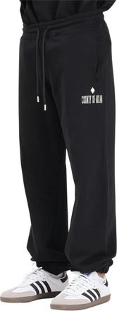 Marcelo Burlon Sport Trainingsbroeken - Heren - Sweatpants - Zwart - XS - Katoen - Broeken