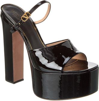 Valentino Vlogo Tan-Go 155 Patent Platform Sandal