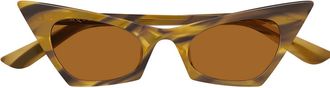 Alexander McQueen Alexander Mc Queen Sunglasses Am0557 S 003 Light Brown/Brown Woman