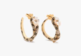 Kate Spade New York Shining Snake Hoops