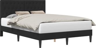 vidaXL Estructura De Cama Con Cabecera Negro 120 X 190 Cm Terciopelo Vidaxl