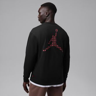 Nike Jordan Mens Jordan Brooklyn Long-Sleeve T-Shirt in Black | IO0105-010
