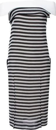 Roland Mouret Gestreepte jurk - Zwart