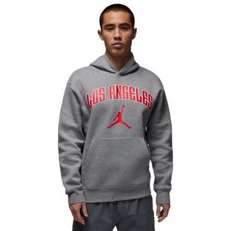 Nike Jordan Mens LA City HBR Pullover Hoodie - - Carbon Heather / Black Size 3XL