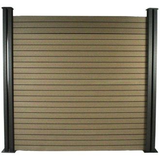 Habitat et Jardin Kit De Valla Compuesta 1,6 X 1,2 M - Kit De Fijaci&oacute;n Gratuito - Marr&oacute;n