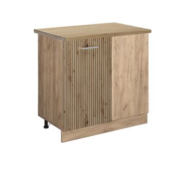 Vicco Armario De Esquina R-line, Roble Artesanal, 86 Cm, Et Roble