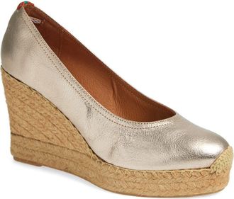 Penelope Chilvers Scoop Espadrille Platform Wedge Pump in Champagne at Nordstrom, Size 11Us