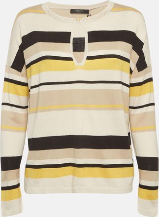 Max Mara Multicolor Striped Silk Blend Top