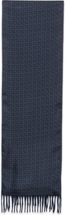 Ferragamo Geometrische Print Rechthoekige Sjaal - Heren - Wintersjaals - Blauw - ONE Size - Accessoires