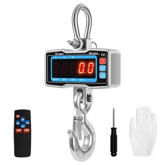 OEM Scala Sospesa Elettronica Da 2000 Kg/4400 Libbre, Alta Precisione, Display A Led, Acciaio Resistente, Gancio Per Gru, Argento