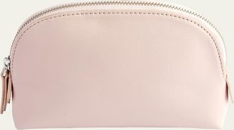 Royce Leather Monogrammed Compact Leather Cosmetic Bag